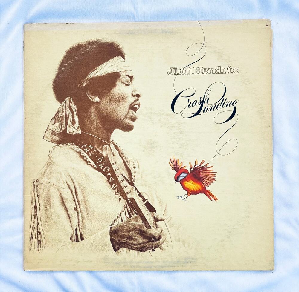 Jimi Hendrix Crash Landing LP Vinyl Record 1st Press Santa Maria Press Sterling